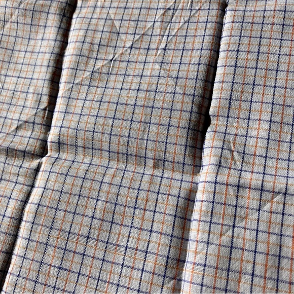 Pocket Square - Blue, Orange and White - Picture 1 of 5